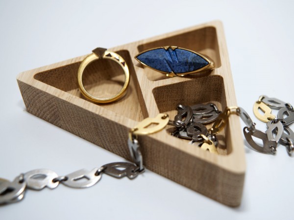 Oak jewelry box untreated